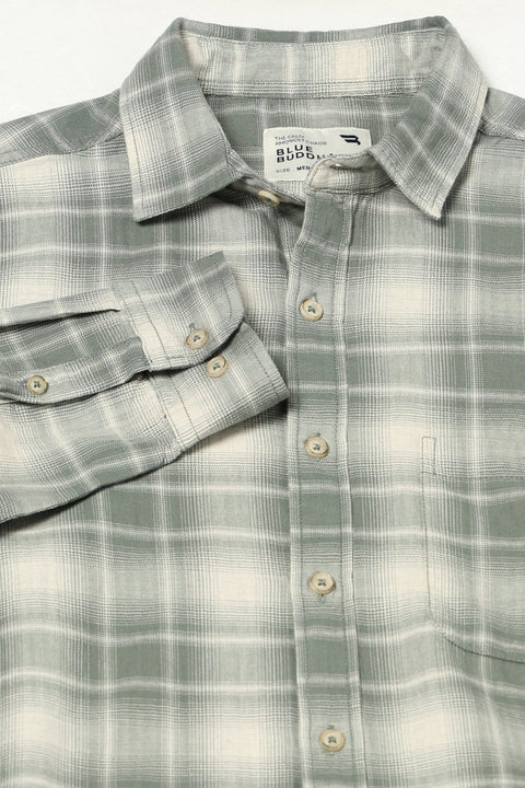 TEAL BUFFALO CHECKERED SHIRT-Shirt - 250731722
