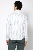 Turquiose Striped Cotton Shirt - Shirt - 240928929