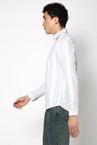 Turquiose Striped Cotton Shirt - Shirt - 240928929