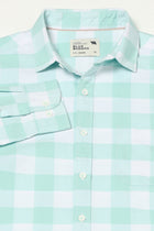 TURQUOISE BUFFALO CHECKERED COTTON SHIRT-Shirt - 250831996