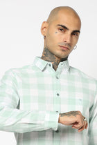 TURQUOISE BUFFALO CHECKERED SHIRT-Shirt - 250731742