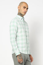 TURQUOISE BUFFALO CHECKERED SHIRT-Shirt - 250731742
