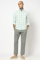 TURQUOISE BUFFALO CHECKERED SHIRT-Shirt - 250731742
