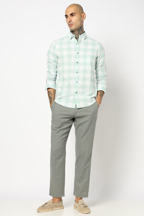 TURQUOISE BUFFALO CHECKERED SHIRT-Shirt - 250731742