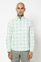 TURQUOISE BUFFALO CHECKERED SHIRT-Shirt - 250731742