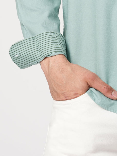 TURQUOISE OXFORD PLAIN SHIRT-Shirt - 251033550