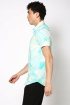 Turquoise Printed Shirt - Shirt - 230725363