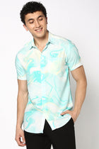 Turquoise Printed Shirt - Shirt - 230725363