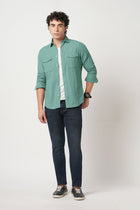 TURQUOISE UTILITY POCKET SHIRT-Shirt - 241129567