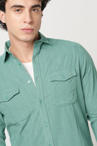 TURQUOISE UTILITY POCKET SHIRT-Shirt - 241129567