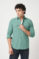 TURQUOISE UTILITY POCKET SHIRT-Shirt - 241129567