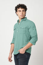 TURQUOISE UTILITY POCKET SHIRT-Shirt - 241129567