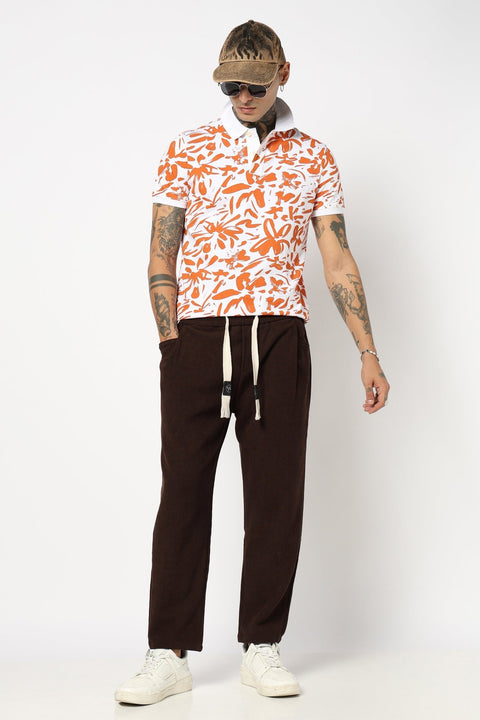 WHITE ALL OVER PRINTED POLO - T Shirt - 2411300934
