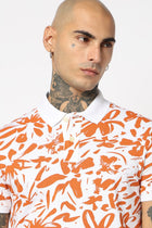 WHITE ALL OVER PRINTED POLO - T Shirt - 2411300934
