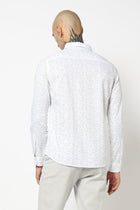 WHITE BOTANICAL PRINTED FULL SLEEVE SHIRT-Shirt - 250731827