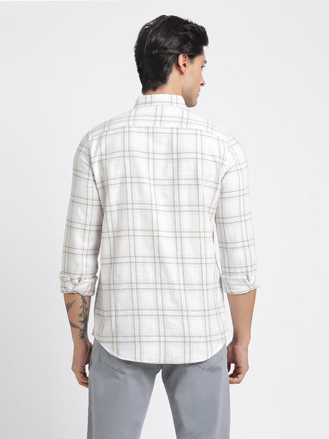 White Checks Cotton Shirt - Shirt - 240427567