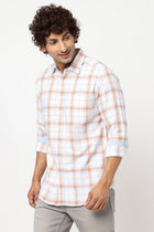 White Checks Cotton Shirt - Shirts - 230424657