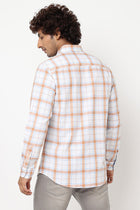 White Checks Cotton Shirt - Shirts - 230424657