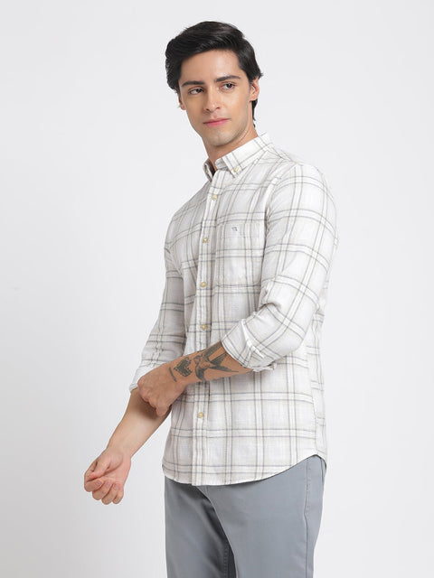 White Checks Cotton Shirt - Shirt - 240427567