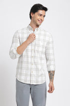 White Checks Cotton Shirt - Shirt - 240427567