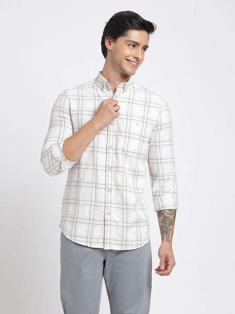 White Checks Cotton Shirt - Shirt - 240427567