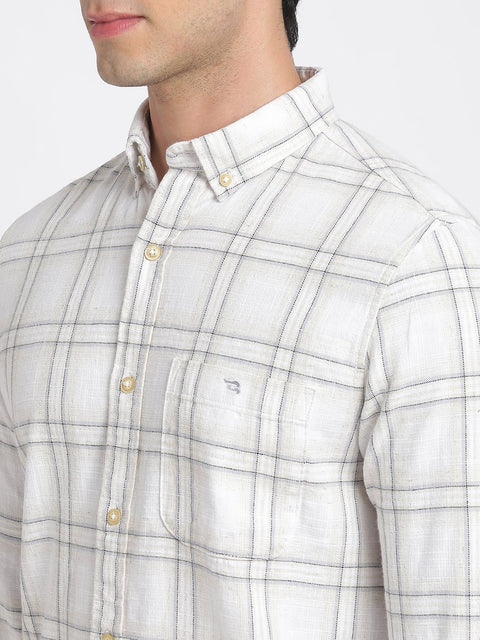 White Checks Cotton Shirt - Shirt - 240427567