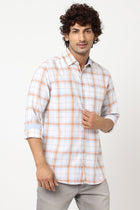 White Checks Cotton Shirt - Shirts - 230424657