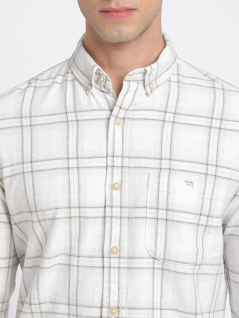 White Checks Cotton Shirt - Shirt - 240427567