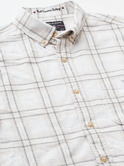 White Checks Cotton Shirt - Shirt - 240427567