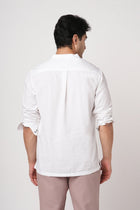 WHITE MANDARIN COLLAR KURTA - Kurta - 251134026
