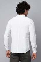 White Mandarin Collar Shirt Kurta - Kurta - 221123416