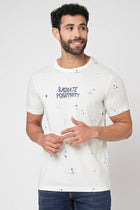 White overall Printed Cotton T-shirt - T-Shirt - 230300181