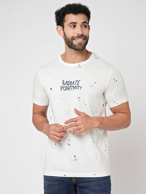 White overall Printed Cotton T-shirt - T-Shirt - 230300181