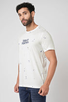 White overall Printed Cotton T-shirt - T-Shirt - 230300181