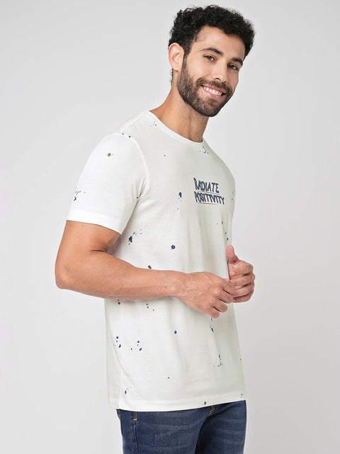 White overall Printed Cotton T-shirt - T-Shirt - 230300181