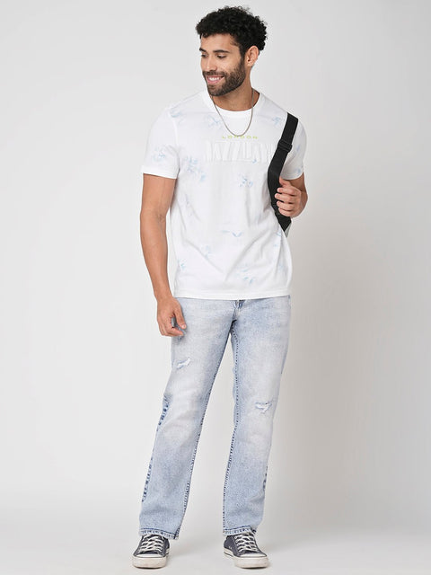 White Overall Printed T-shirt - T-Shirt - 230830744