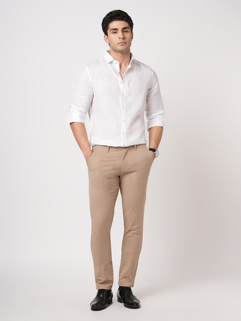 WHITE PLAIN DOBBY SHIRT-Shirt - 251033490