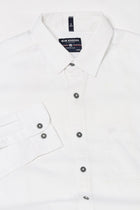 WHITE Plain SLIM MENS SHIRT-Shirt - 230324376