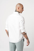 WHITE PLAIN TAILORED FIT SHIRT-Shirt - 260134310