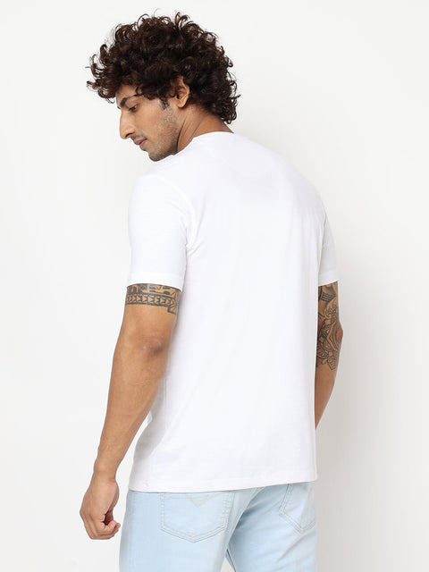 White Printed Cotton T-shirt - T-Shirt - 230430448