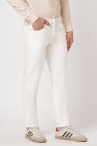 WHITE RAW SLIM FIT DENIM - Jeans - 251010877