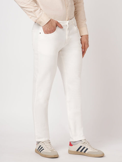 WHITE RAW SLIM FIT DENIM - Jeans - 251010877