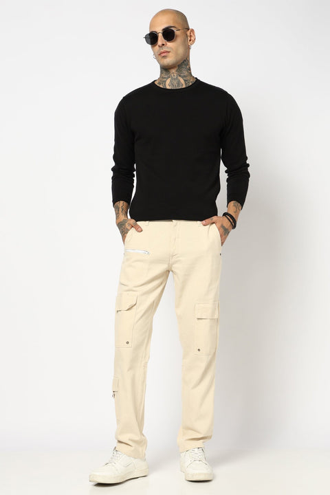 WHITE RELAXED CARGO - Cargo - 250610368