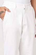 WHITE SLIM FIT TRAVELLER PANTS - Trousers - 251141406