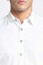 White Solid Cotton Shirt - Shirt - 230524803