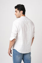 WHITE STRIPED MANDARIN COLLAR KURTA - Kurta - 251133886