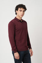 WINE KNITTED FLATKNIT POLO - T Shirt - 250960021
