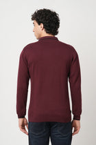 WINE KNITTED FLATKNIT POLO - T Shirt - 250960021