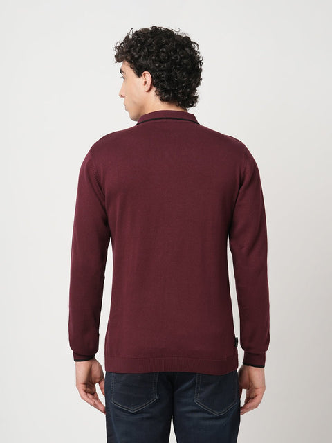 WINE KNITTED FLATKNIT POLO - T Shirt - 250960021