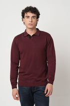 WINE KNITTED FLATKNIT POLO - T Shirt - 250960021